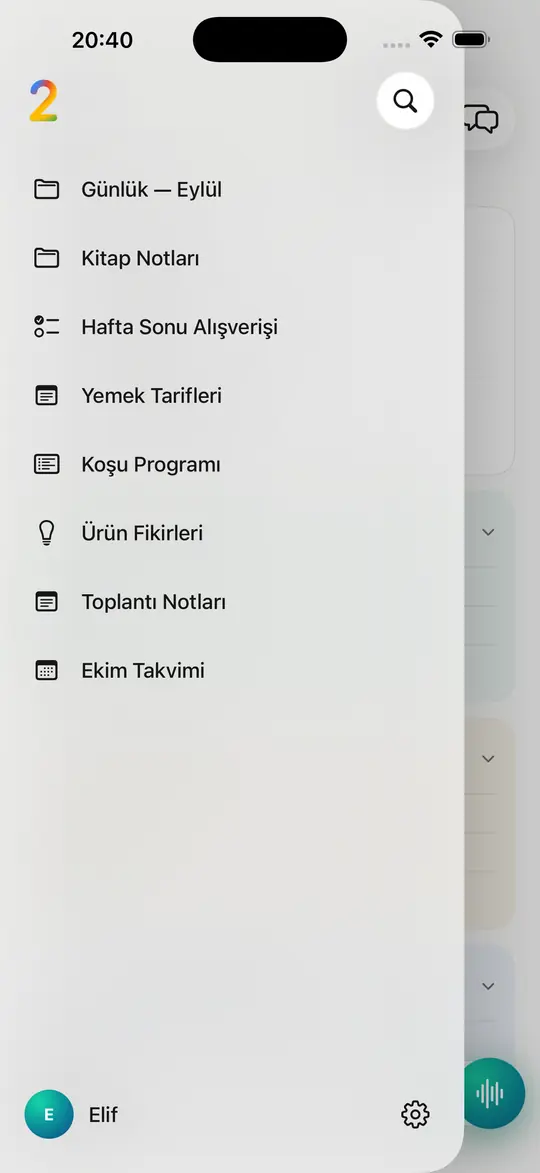 Tüm koleksiyonların tek kaydırma uzağında, arama en üstte.
